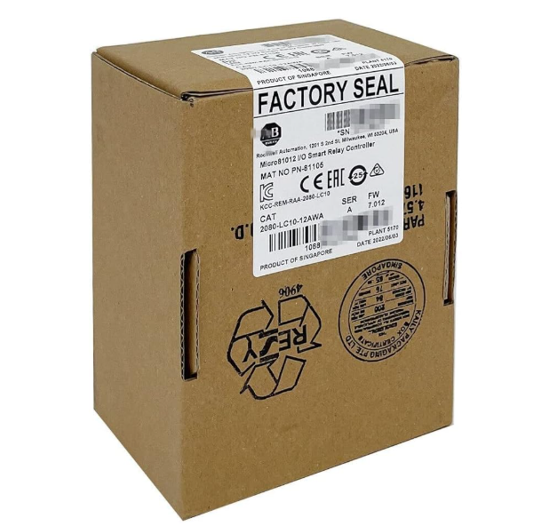 Allen-Bradley 2080-LC10-12AWA Programmable Controller – 12-Point I/O (8 Digital Inputs, 4 Relay Outputs, 120/240 V AC)