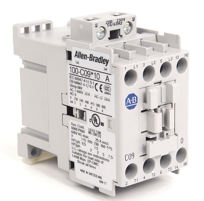 Allen-Bradley 100-C09EJ200 Contactor – 9 A, 24 V DC Coil, 2 NO + 2 NC, Motor Load