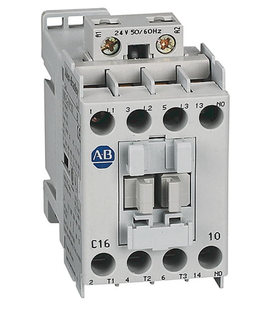Allen-Bradley 100-C16EJ01 IEC Contactor – 16 A, 3-Pole, 24 V AC/DC Electronic Coil, Motor Load