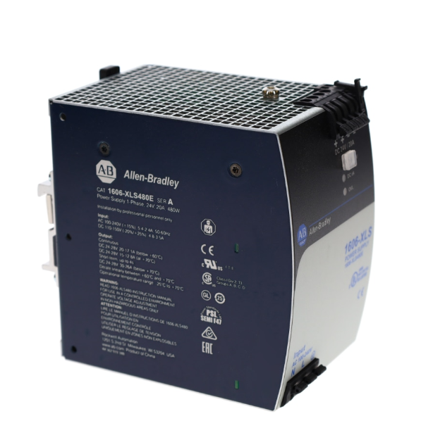 Allen-Bradley 1606-XLS480E Power Supply – 480 W 24–28 V DC Output, 100–240 V AC Input | MeloMation 2-Year Warranty